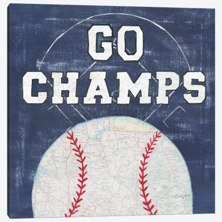 On The Field III: Go Champs Canvas Print #WAC7199} by Courtney Prahl Art Print