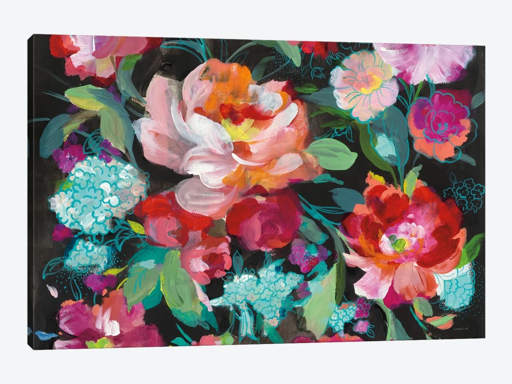 Bright Floral Medley Crop by Danhui Nai 1-piece Canvas Artwork
