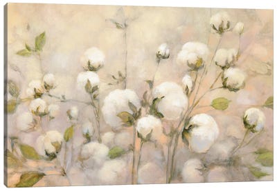 Cotton Field Canvas Art Print - Neutrals