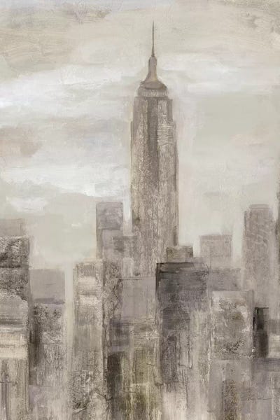 Industrial Office: City Blocks In Greige II by Silvia Vassileva