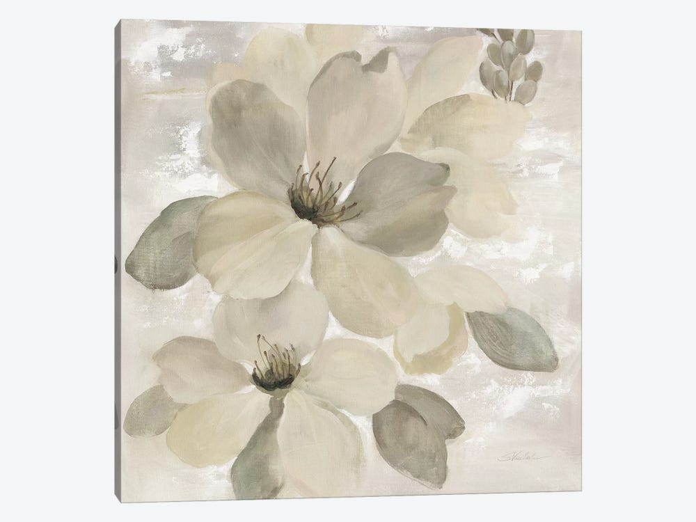 White On White Floral II by Silvia Vassileva 1-piece Art Print