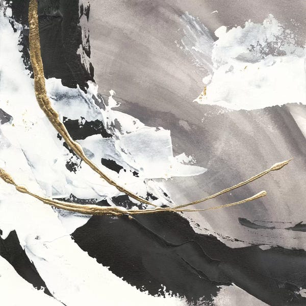 Large Modern Art - Canvas Prints: Gilded Arcs I by Chris Paschke