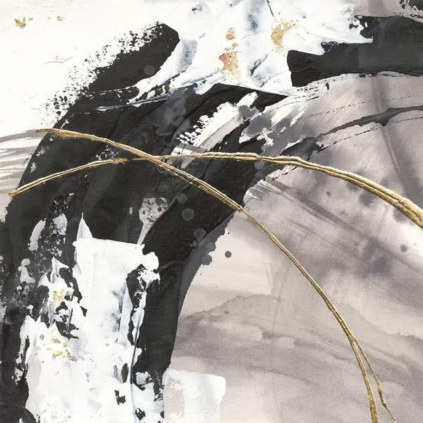 Large Modern Art - Canvas Prints: Gilded Arcs II by Chris Paschke