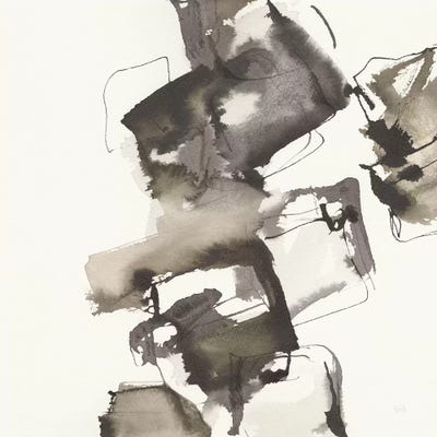 Stacked In Greige by Chris Paschke framed wall art