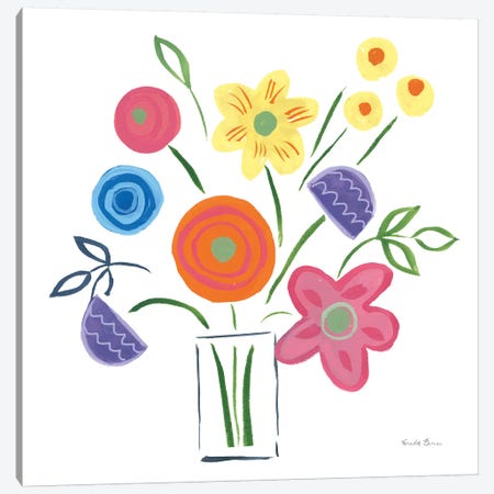 Floral Medley II Canvas Print #WAC7386} by Farida Zaman Art Print