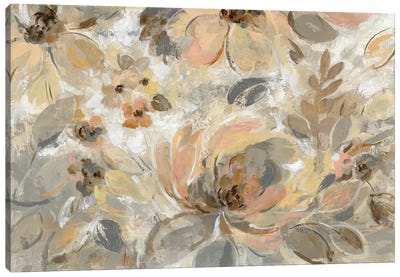 Ivory Floral Canvas Art Print - Silvia Vassileva