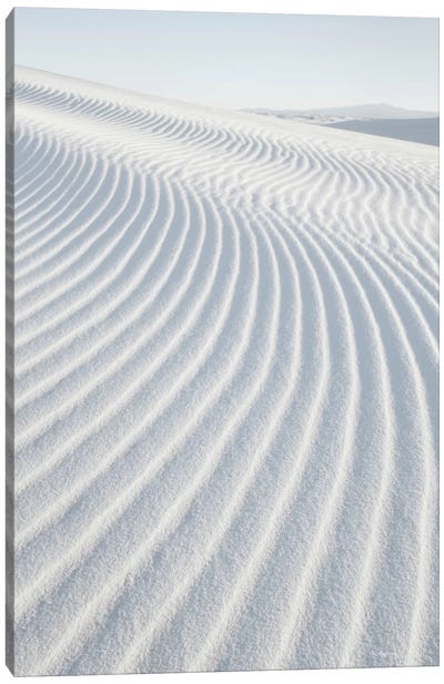 White Sands I, No Border Canvas Art Print - Coastal Sand Dune Art