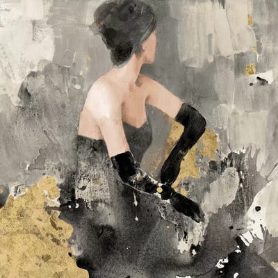 Beautiful Gaze I Neutral Gold by Albena Hristova art print