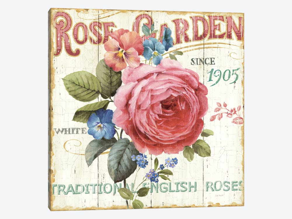 Rose Garden I  by Lisa Audit 1-piece Canvas Artwork