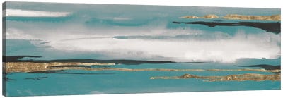 Gilded Storm Teal Grey I Canvas Art Print - Chris Paschke