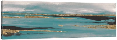 Gilded Storm Teal Grey II Canvas Art Print - Chris Paschke