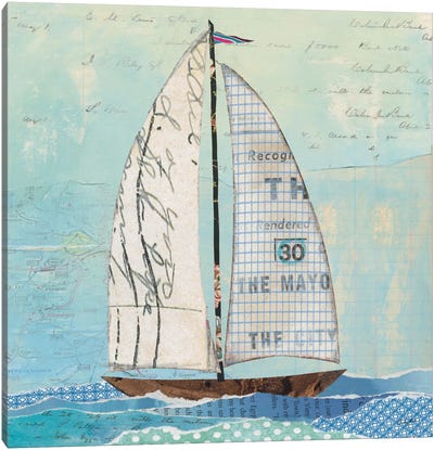 At The Regatta Sail II Canvas Art Print - Courtney Prahl
