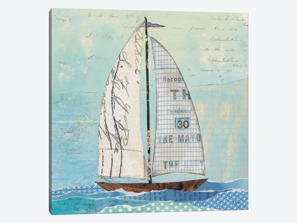 At The Regatta Sail II by Courtney Prahl 1-piece Canvas Artwork