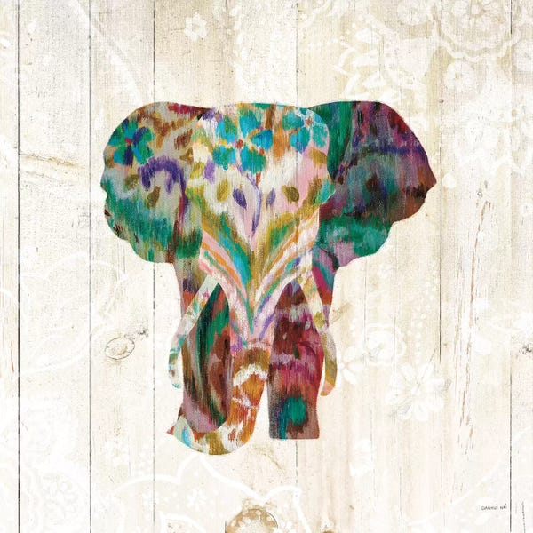 Indian Décor: Boho Paisley Elephant III by Danhui Nai