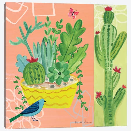 Cacti Garden IV Canvas Print #WAC7692} by Farida Zaman Canvas Artwork