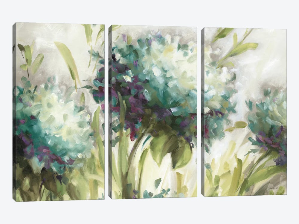 Hydrangea Field by Lisa Audit 3-piece Canvas Artwork