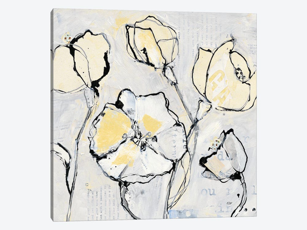 16 Again III: With Yellow by Kellie Day 1-piece Canvas Wall Art