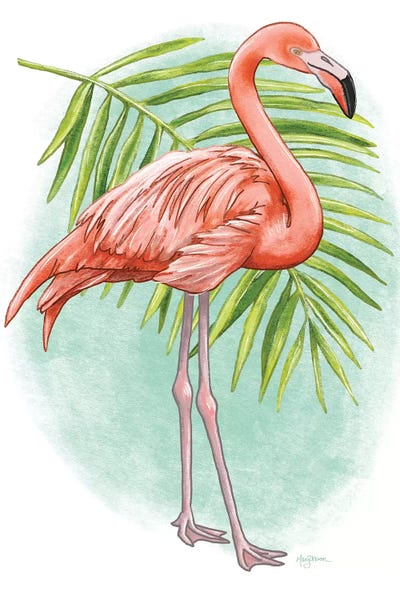 Flamingos: Tropical Flair II by Mary Urban