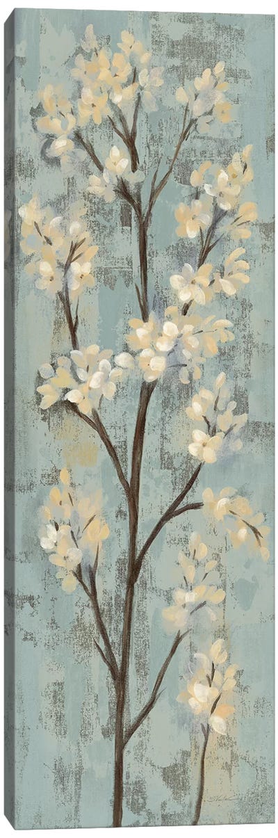 Almond Branch I: On Light Blue Canvas Art Print - Almond Blossoms