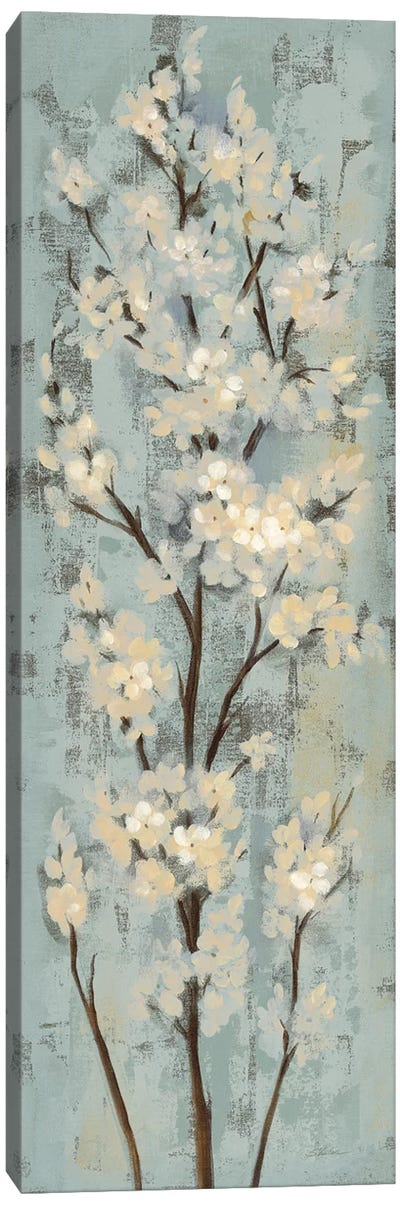 Almond Branch II: On Light Blue Canvas Art Print - Almond Blossom Art