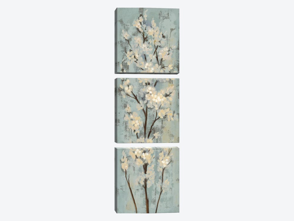 Almond Branch II: On Light Blue by Silvia Vassileva 3-piece Canvas Art