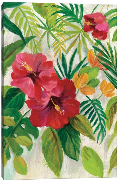 Tropical Jewels I Canvas Art Print - Hibiscus Art
