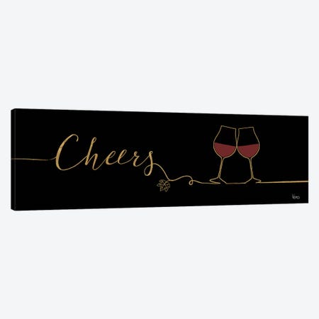 Underlined Wine On Black I Canvas Print #WAC7949} by Veronique Charron Canvas Wall Art
