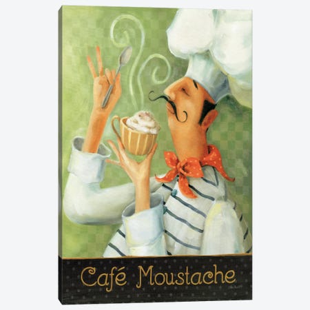 Cafe Moustache II Canvas Print #WAC796} by Lisa Audit Canvas Print