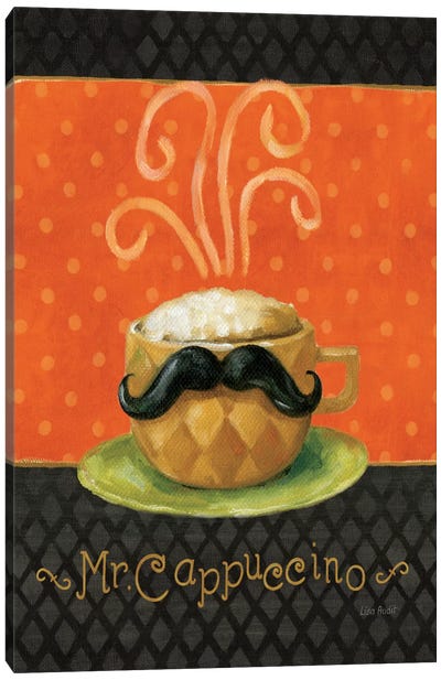 Cafe Moustache IV Canvas Art Print - Movember Collection