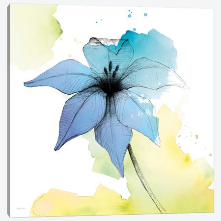 Watercolor Graphite Flower V Canvas Print #WAC8004} by Avery Tillmon Canvas Art