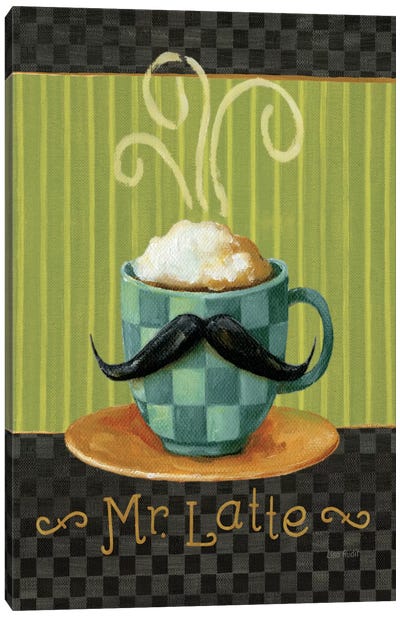 Cafe Moustache VI Canvas Art Print - Movember Collection