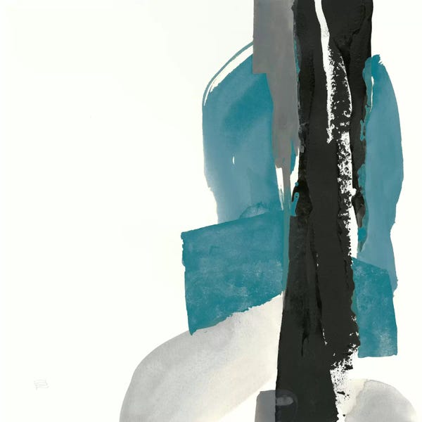 Chris Paschke: Black And Teal I by Chris Paschke