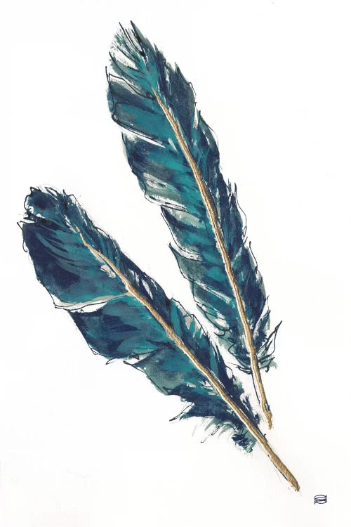 Gold Feathers, Indigo III