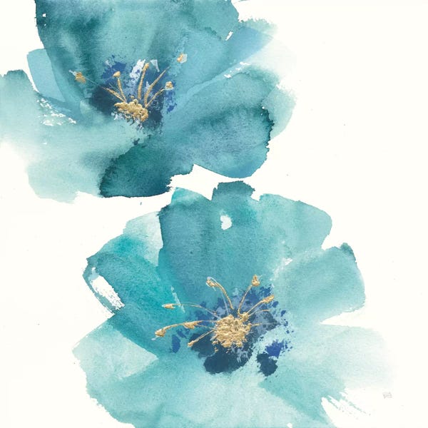 Floral Close-Ups: Teal Cosmos III by Chris Paschke