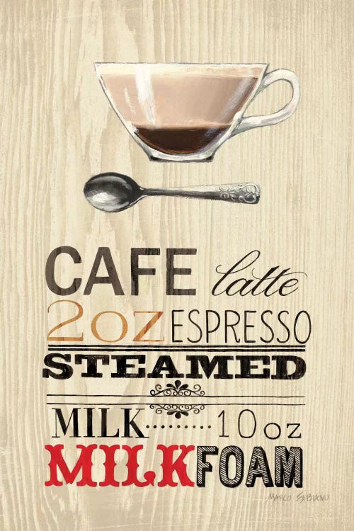 Cafe Latte  by Marco Fabiano wall art