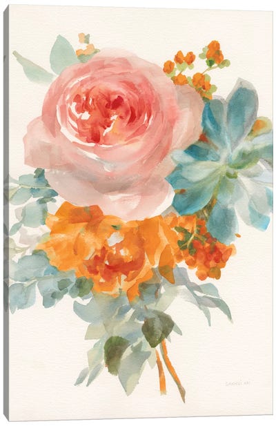 Garden Bouquet, Orange Red II Canvas Art Print - Danhui Nai