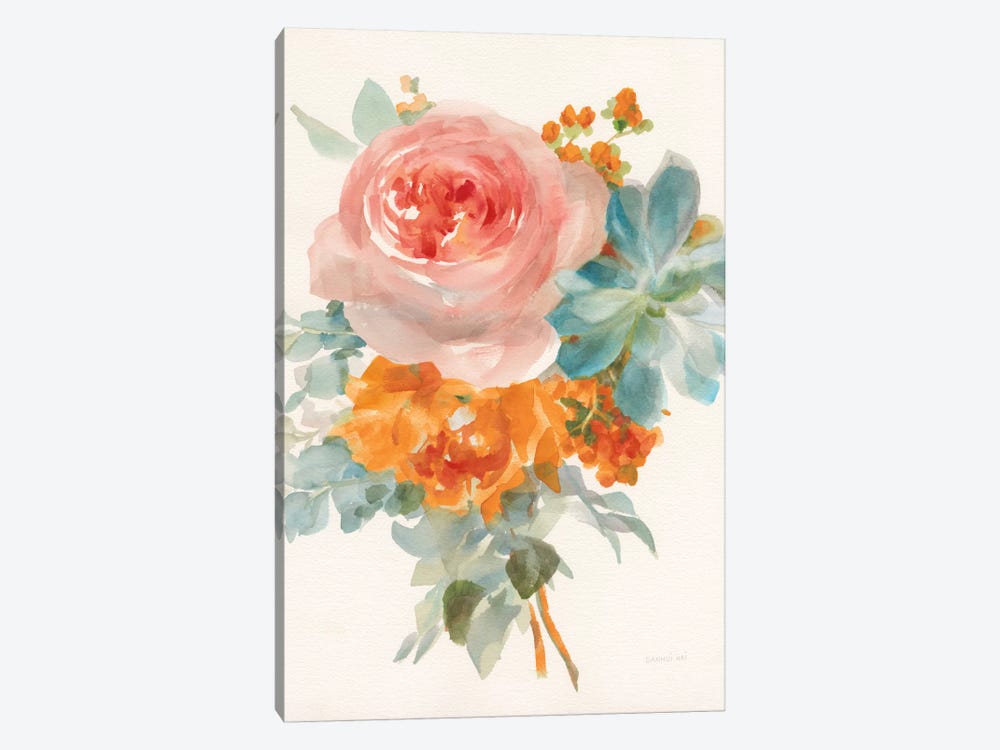 Garden Bouquet, Orange Red II by Danhui Nai 1-piece Canvas Art Print