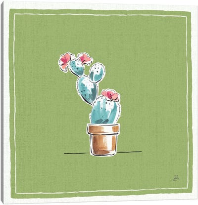 Desert Bloom IX Canvas Art Print - Celery