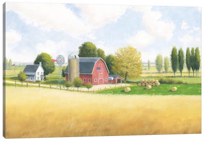 Land Of The Brave Canvas Art Print - Barns