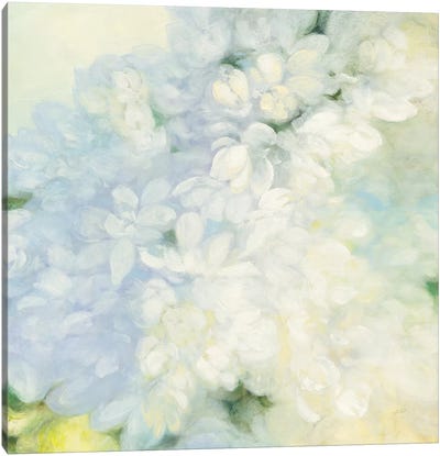 White Lilacs, Bright Canvas Art Print - Julia Purinton