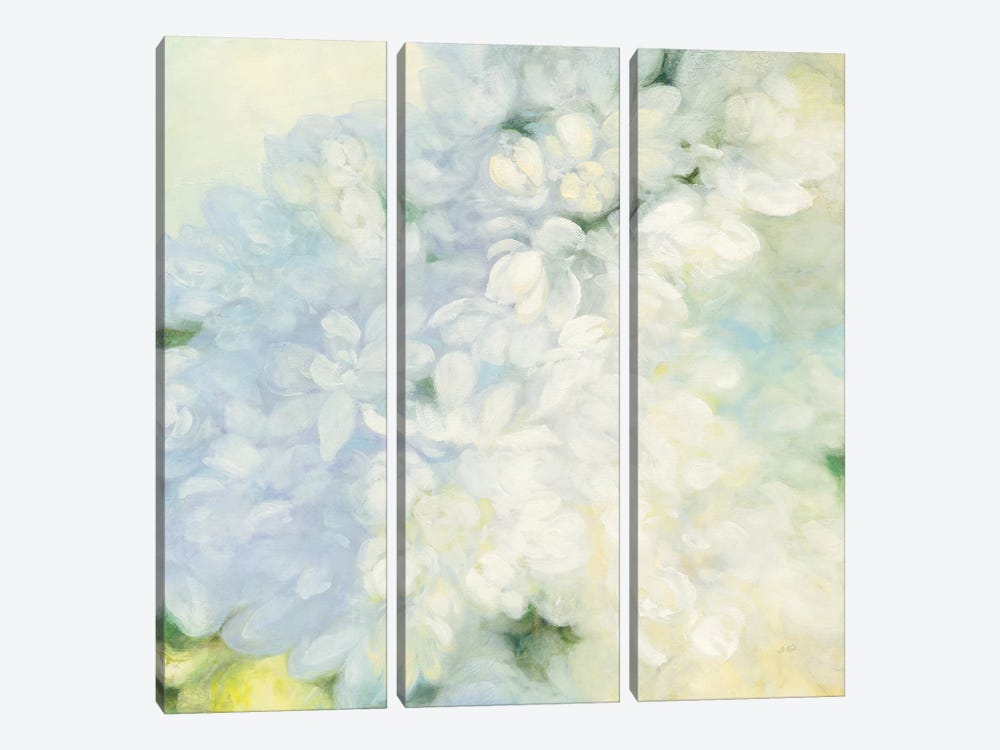 White Lilacs, Bright by Julia Purinton 3-piece Canvas Print