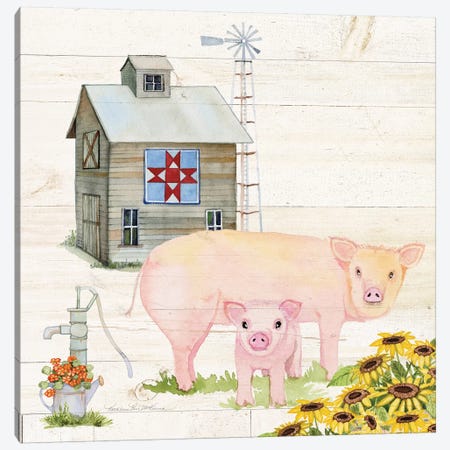 Life On The Farm III Canvas Print #WAC8118} by Kathleen Parr McKenna Art Print