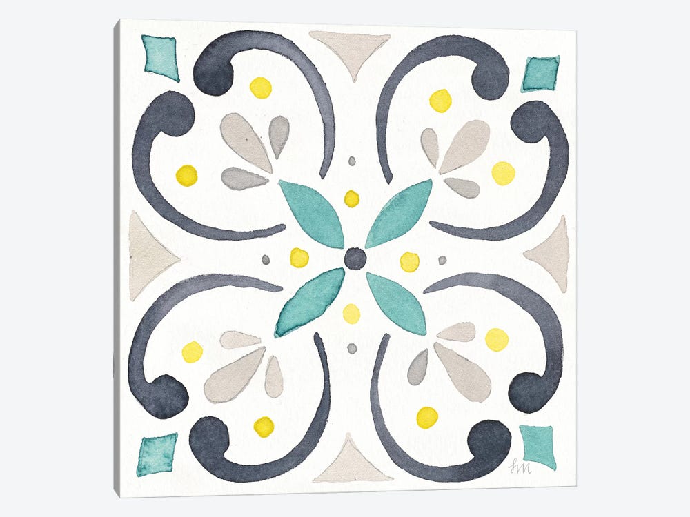 Garden Getaway Tile IV White Canvas Artwork | Laura Marshall | iCanvas
