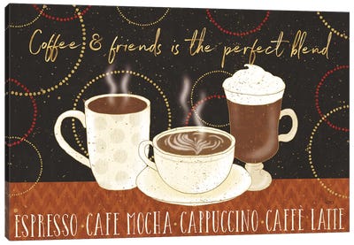Fresh Coffee I Canvas Art Print - Food & Drink Typography