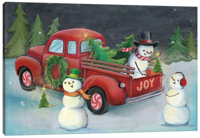 Christmas On Wheels, Light II Canvas Art Print