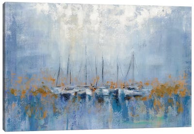 Boats In The Harbor I Canvas Art Print - Silvia Vassileva