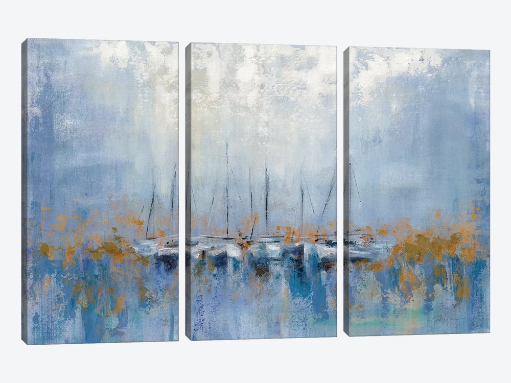 Boats In The Harbor I by Silvia Vassileva 3-piece Canvas Artwork