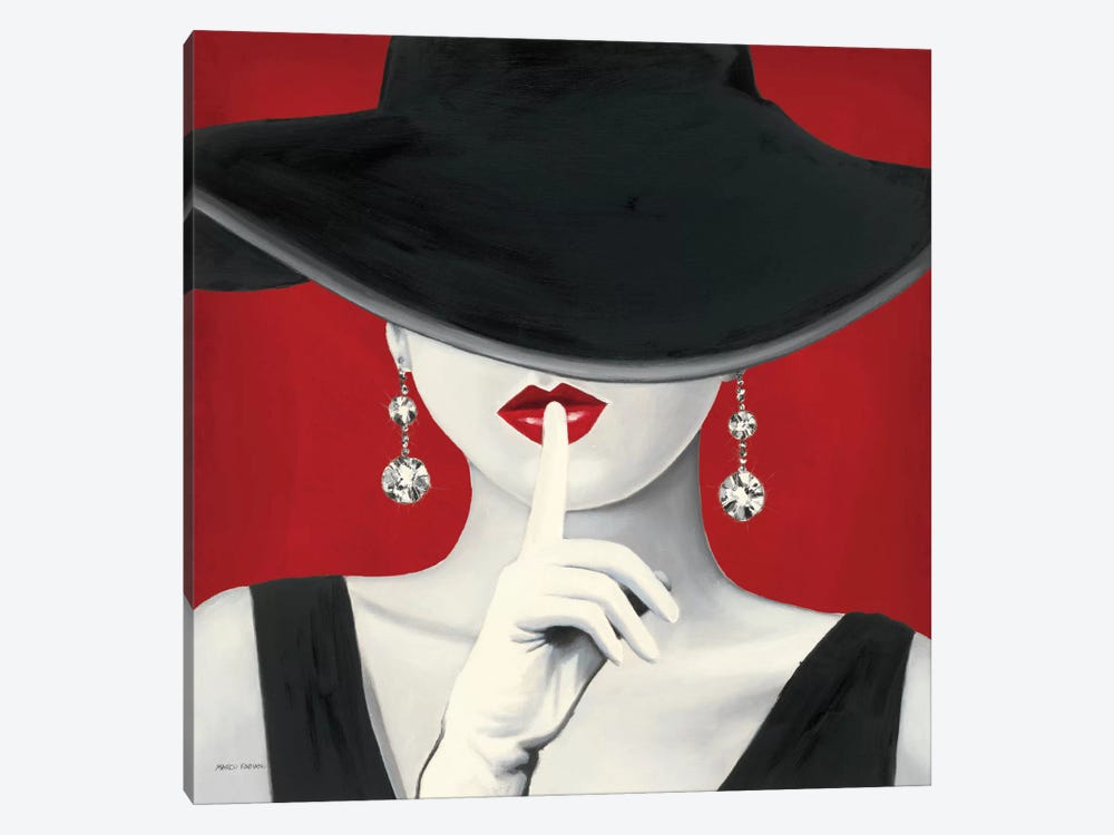 Haute Chapeau Rouge I  by Marco Fabiano 1-piece Canvas Art