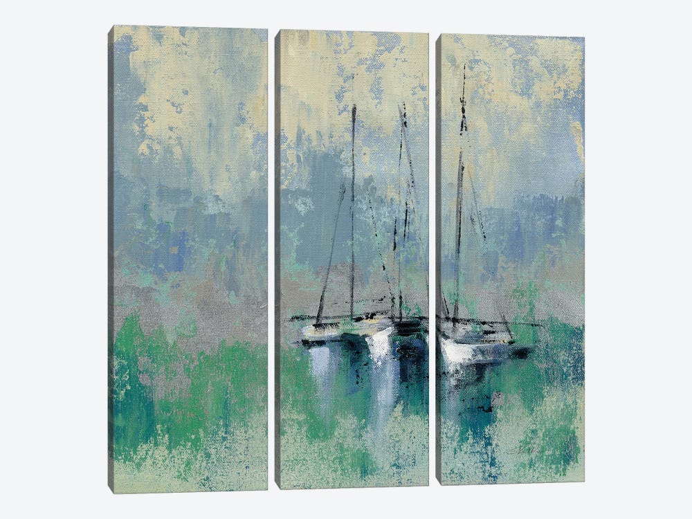 Boats In The Harbor II by Silvia Vassileva 3-piece Canvas Artwork