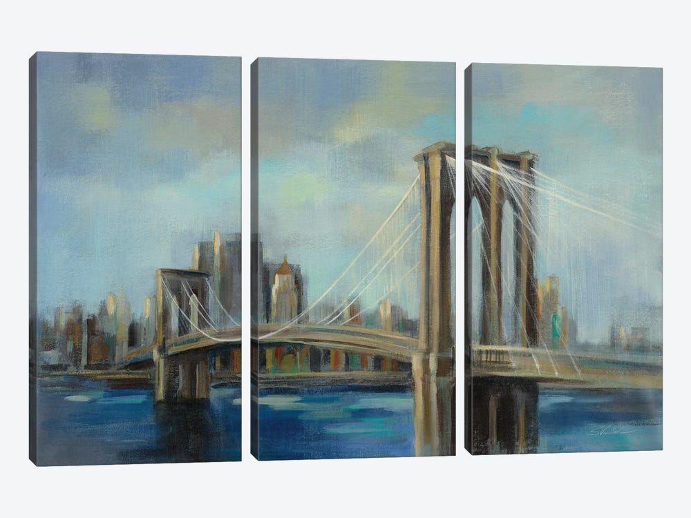 Brooklyn Bridge by Silvia Vassileva 3-piece Canvas Wall Art